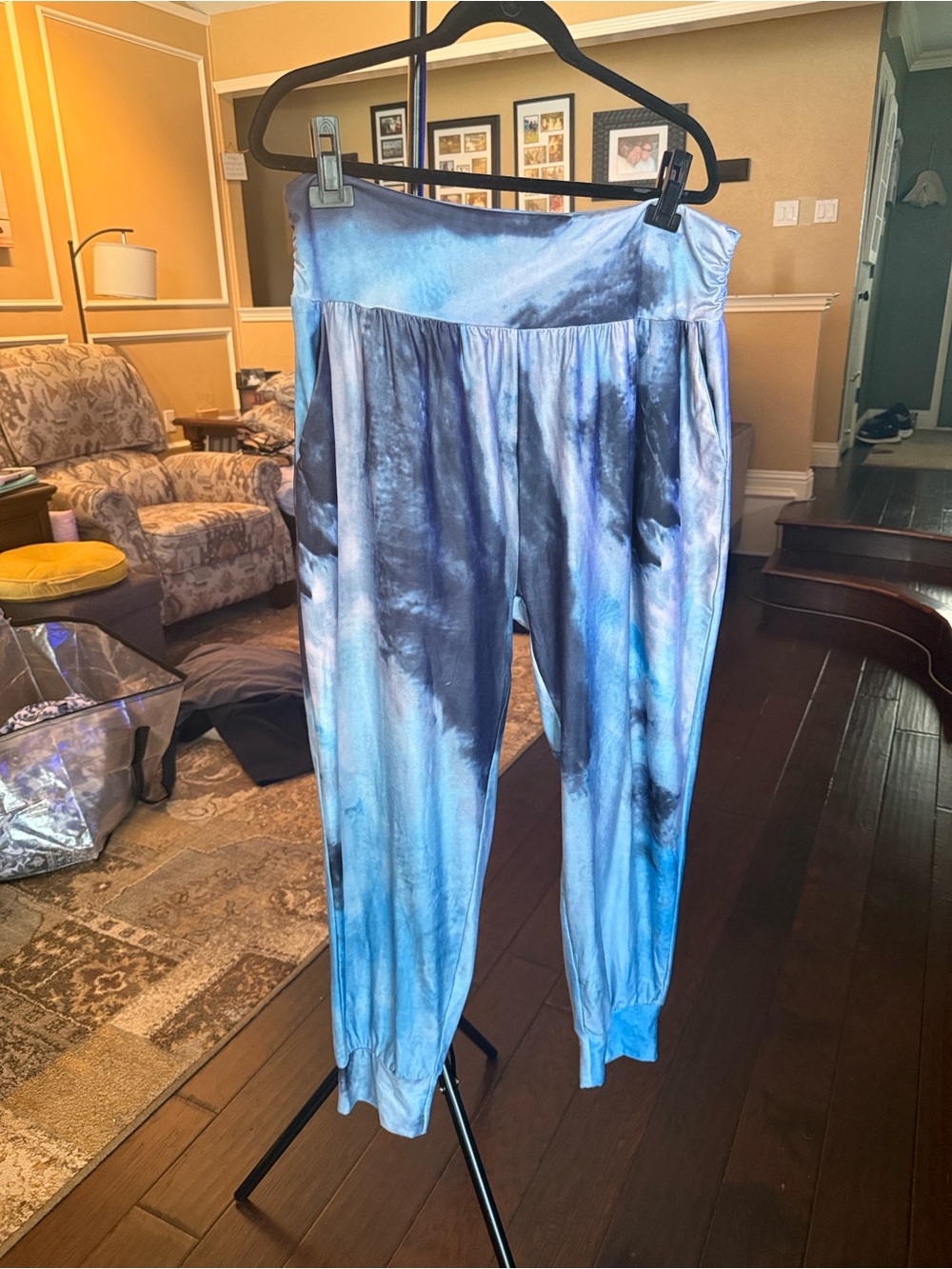 Blue Tie-Dye Jogger Pants